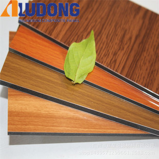 Quality Unbreakable 4mm Wooden Aluminum Composite Panel PVDF Coating wholesale