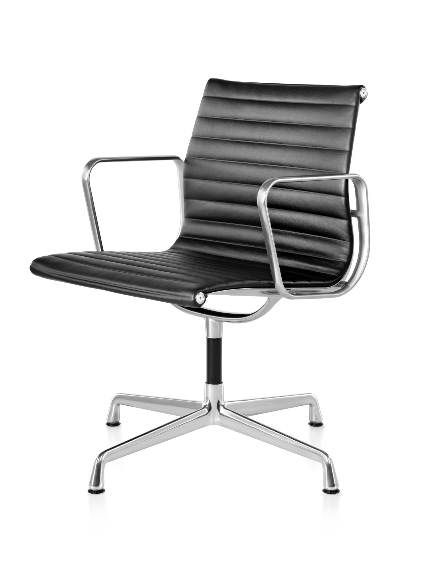 Quality Low Back Ribbed Leather Chair EA108 Aluminum Group Charles Eames Style wholesale