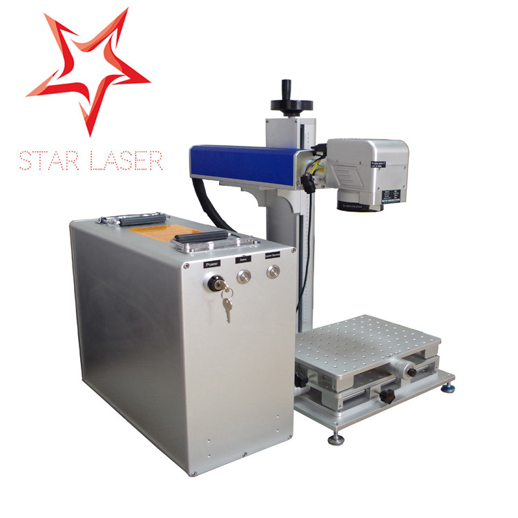 Quality Blue 10W Fiber Laser Marking Machine , Pipe Laser Marking Engraving Machine wholesale