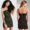 Buy cheap 2018 Adjustable Spaghetti Strap Floral Print Vacation Dress Bodycon Mini Dress from wholesalers