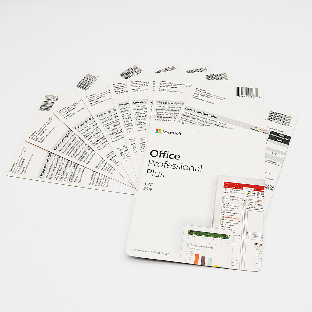Quality Paper 1PC Microsoft Office Pro Plus Card 15x11x2cm wholesale