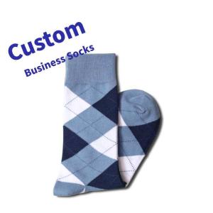 Quality Wholesale Men Socks Custom English Style Diamond Pattern Men Dress Business Socks wholesale