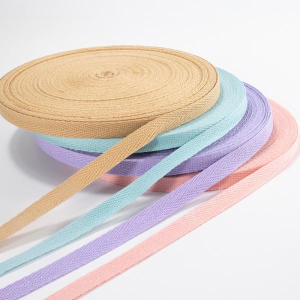 Eco-Friendly Cotton Twill Tape 50 Yards Herringbone Webbing Tape For Clothing