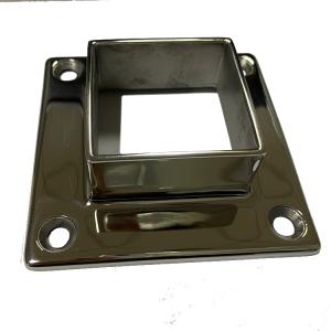 Factory Price SS201 304 Stainless Steel pipe 50.8mm Base Plate Stair Railing Round Tube Flange