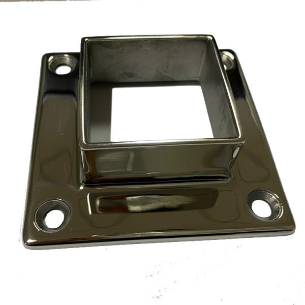 Cheap Factory Price SS201 304 Stainless Steel pipe 50.8mm Base Plate Stair Railing Round Tube Flange for sale