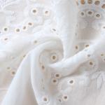 Polyester Embroidery Lace Fabric White Embroidery Lace Trim For Dress