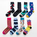 Fashion Trend Non Slip Calf Socks Street Hip Hop Skateboard Cartoon Casual Mid
