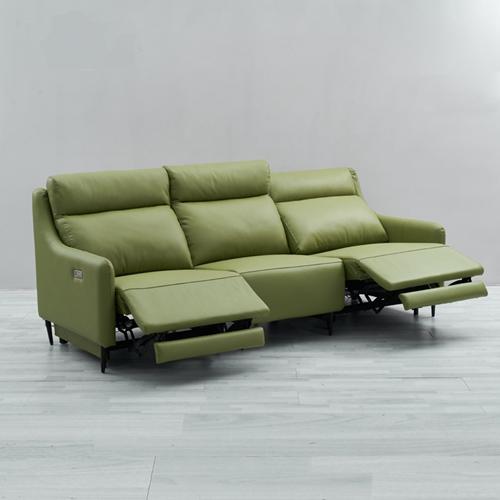 Italian Minimalist Leather Smart Sofa Living Room Straight Row irst-Class