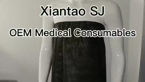 Quality S&amp;J Luxury High Quality PP Non woven Disposable Strapless Bath robes Multi-color for Beauty Spa Sarong Massage wholesale
