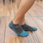 Customized Invisible Pure Cotton Breathable Five Finger Sports Socks Colorful