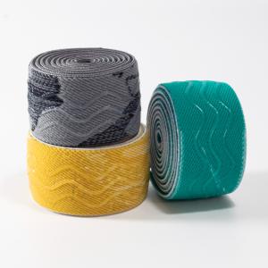 Quality Customized non slip transparent wave silicone gripper elastic band tape for cycling wear underwear sportswear wholesale