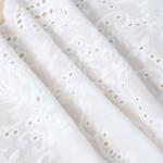 Polyester Embroidery Lace Fabric White Embroidery Lace Trim For Dress