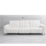 Modern Minimalist Caterpillar Beige White Fabric Multifunctional Sofa Size