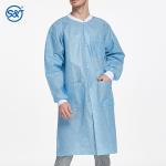 disposable lab coat blue full length SMS 42G
