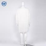 Knitted Collar SMS Medical Scrub Jackets White Nurse Scrub Jacket Leading