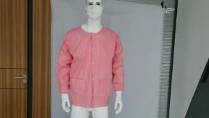 Quality S&amp;J Wholesale dental pink disposable hospital gown non woven women lab jacket Breathe Cool and Strong, No-Wrinkle Lab jacket wholesale