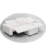 Modern Minimalist Caterpillar Beige White Fabric Multifunctional Sofa Size