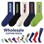 Bulk wholesale kids cotton branded sports fuzzy novelty designer happy socks