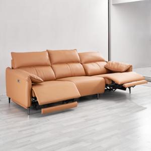 Quality New Modern Minimalist Designer Leather Sofa Living Room Three-Position Armrest Folding Multifunctional Sofa wholesale