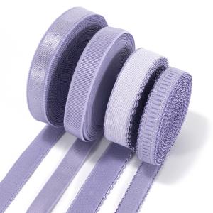Quality Multi color stretch strap women jacquard anti slip lingerie bra strap Invisible elastic strap for bra accessories wholesale