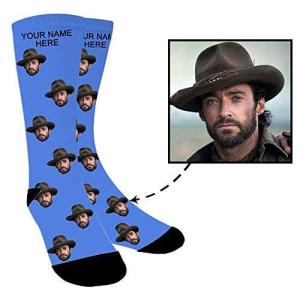 Quality custom print socks crew fashion funky face socks personalized photo design crew socks men women wholesale