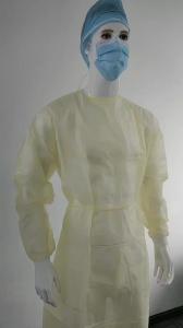 Quality Chemotherapy gowns disposable yellow color waterproof medical surgical en14126 isolation gown wholesale