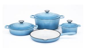 China 7-Piece Enameled Cast Iron Cookware Set on sale