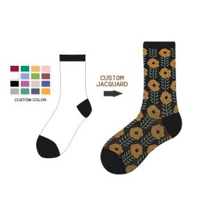 Quality In-stock Wholesale Custom Design Cotton Socks Japanese Korean Preppy Style Floral Plaid Socks Winter Socks wholesale