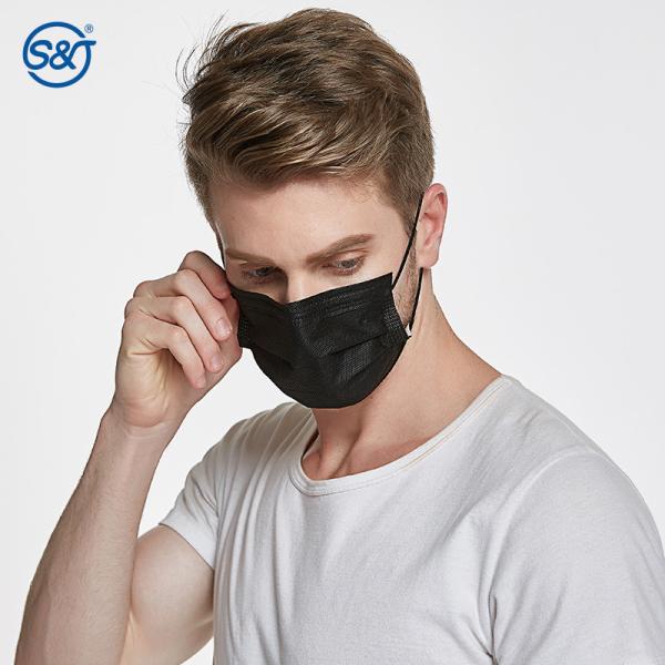 Manufacturer mask supplier Disposable 3 layers color black face mask EN14683