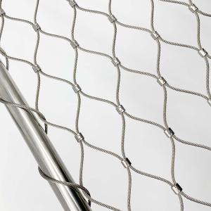 China Stainless Steel Wire Rope Mesh 100*100mm Cable Mesh Green Plant Climbing Trellis Wall Mesh Garden Fence on sale