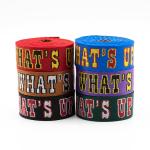 Custom woven jacquard printed logo recycled thick nylon belt webbing strap for