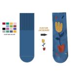 Custom design cotton socks logo high custom made customised women men socks