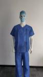 Dental Clinic Disposable Scrub Suit Two Pieces Short Sleeve V Neck Scrub Suit