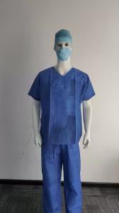 Quality OEM SMS PP Disposable Scrub Suit Nurse Royal Blue Scrub Suit wholesale