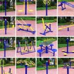 Residential Fitness Outdoor Gym Equipment Multi Color High Quality