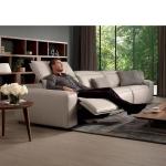 New Italian Minimalist Leather Coffee Table Sofa Combination Electric Smart Home