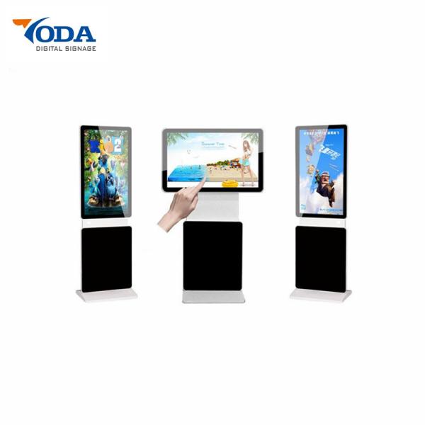 Aluminum Frame Floor Stand Digital Signage Monitor Window 55 Inch Touch Screen