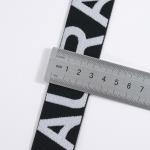 Manufacturer Soft jacquard embossed logo wide elastic waist band nylon rubber