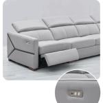 Modern Minimalist Leather Sofa Living Room L-Shaped Chaise Longue Corner Cowhide