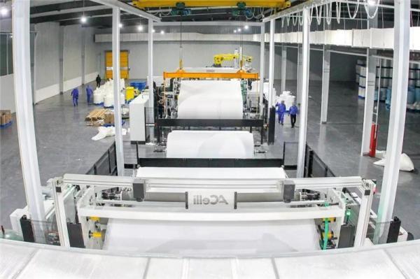 3200mm Pp Spunbond Nonwoven Production Line , Double Beam S Nonwoven Fabric