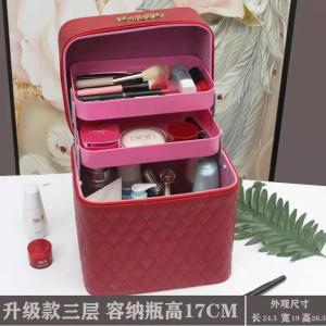 Quality Pink Travel Makeup Bag Organizer , Portable Large Cosmetic Bag wholesale