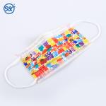 S&J 3 ply disposable printed face mask african custom logo printed medical