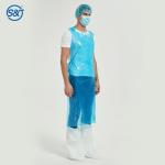 Food Industry Disposable Waterproof Aprons 4 Color PE Disposable Apron
