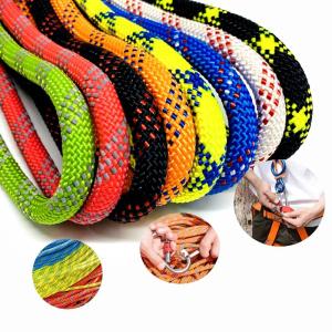 Quality Outdoor colored climbing rope 8mm 10mm 12mm 14mm 16mm 18mm high altitude static safety rope wholesale