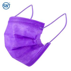 Quality Multi Color Disposable Face Mask Pink 3ply Face Masks Purple Pink Colored Face Masks wholesale