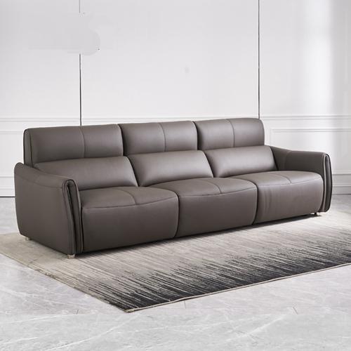 Italian-Style Nappa Leather Multi-Function Sofa Home Living Room Three-Seat