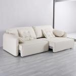New Modern Minimalist Elephant Ear Sofa Leather Nordic Living Room Straight Row