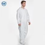 Micro-porous film coverall Factory price White Disposable Hooded Micro-porous