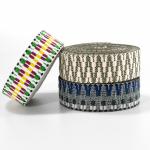 40mm wide colorful polyester cotton jacquard weave webbing canvas belt handbag