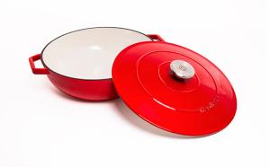 Quality 3.1 Quart Enameled Cast Iron Shallow Casserole wholesale